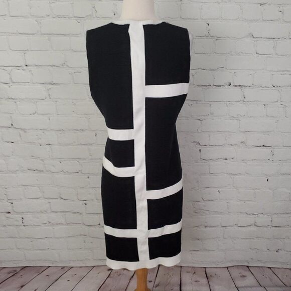 𝅺parkhurst Ribbed Dress Black White M - Picture 4 of 6